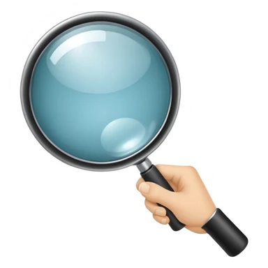 hand holding a Magnifier sticker