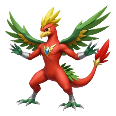 Blaziken-Sceptile-Hawlucha-fusion sticker