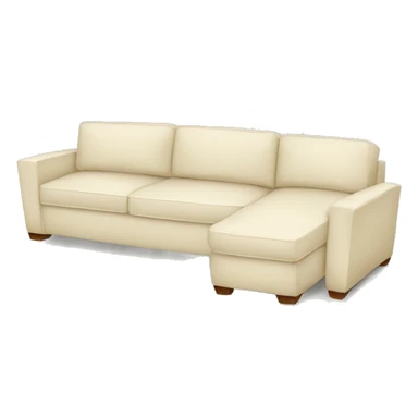Cream sectional couch  sticker