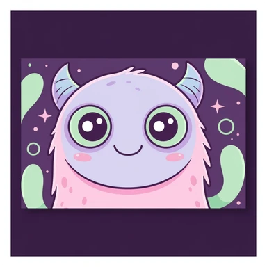 pastel horror banner, cute, expressive, minimal, variation 2 sticker