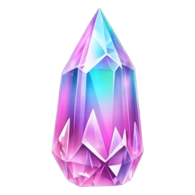 pink iridescent nebula crystal shard sticker