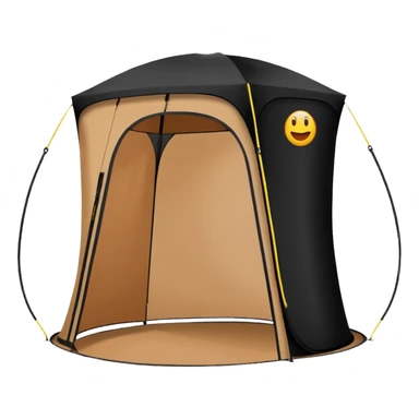 Tall Oval Narrow Pop up spray tan tent sticker