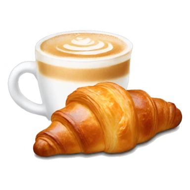 croissant with a beautiful latte sticker