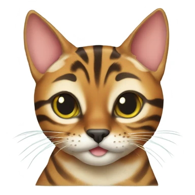 Bengal cat Christmas theme sticker