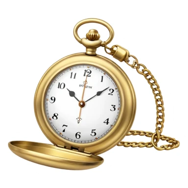 vintage pocket watch, gold case, white dial, elegant, minimal, no text sticker