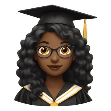 black girl graduated sticker