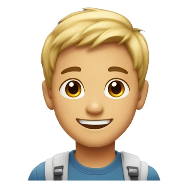 smiling boy  indoors sticker