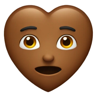 Late brown heart sticker