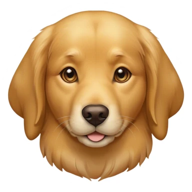 Cinematic Noble Golden Retriever Portrait Emoji, Poised and regal, with a strong, athletic build and a lustrous, well-groomed golden coat, deep-set soulful brown eyes, Simplified yet sharp and sophisticated features, highly detailed, glowing with a soft, dignified glow, high shine, intelligent and friendly, stylized with an air of warmth, focused and attentive, soft glowing outline, capturing the essence of a watchful and confident companion, so majestic it feels as though it could bound out of the screen with effortless authority! sticker