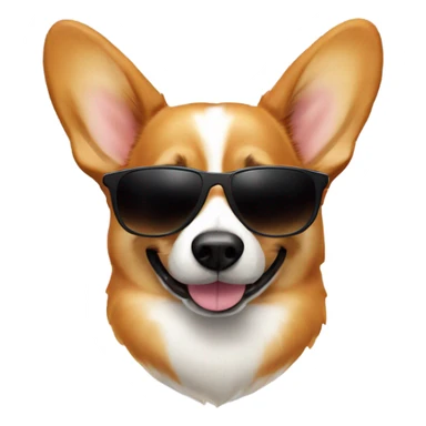 Corgi dog with sunglasses sticker
