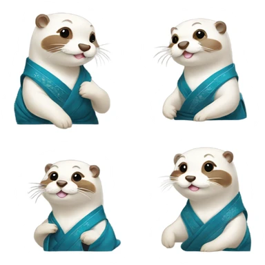 An Korean hanbok otter sticker
