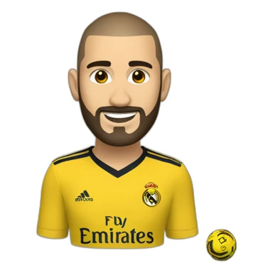 Benzema ittihad fc yellow sticker