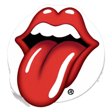 Rolling Stones tongue logo sticker