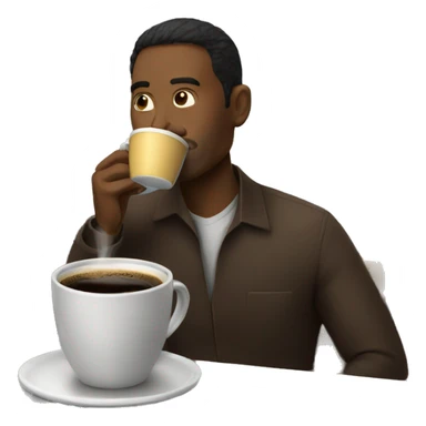 Trader drinking coffee sticker