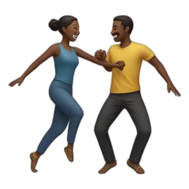 Two people dancing sticker