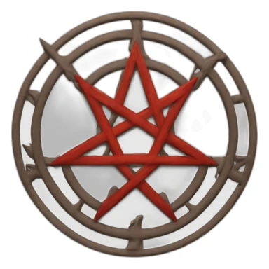 Pentagram red sticker