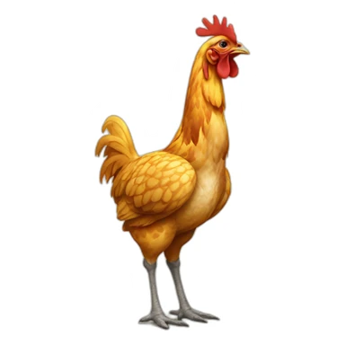 chicken sitting on giraffe sticker