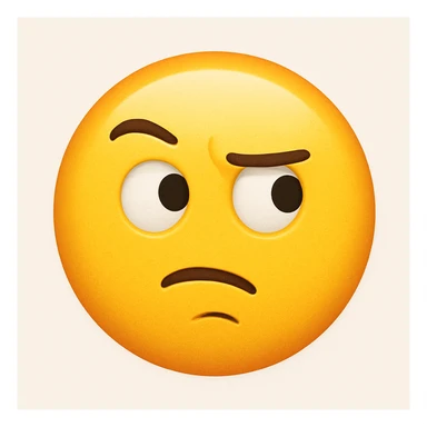 yellow emoji with a skeptical face sticker