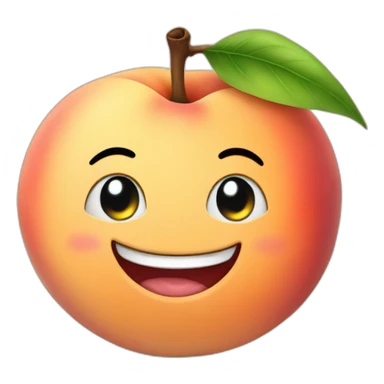 Smiling Peach sticker