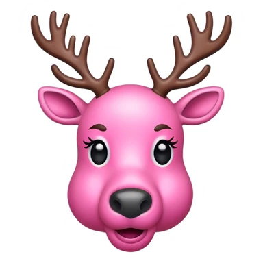 Pink reindeer  sticker