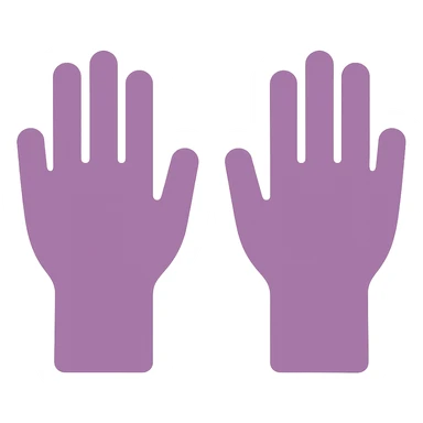 A dull purple Raising Hands sticker