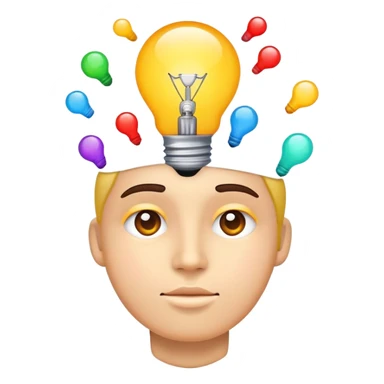 Generate an emoji representing someone who excels at simplifying complex problems and transforming them into something beautiful. The emoji should reflect creativity, clarity, and problem-solving abilities." sticker