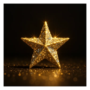 miniature sparkling star, luxurious and bold sticker