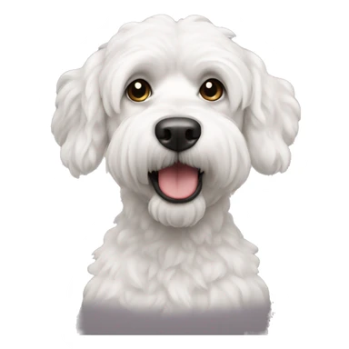 caniche moyen blanc sticker
