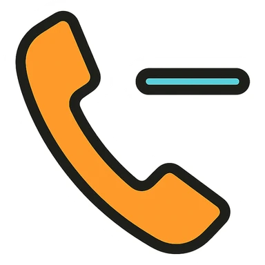 phone handset with a text line, minimal color icon style sticker
