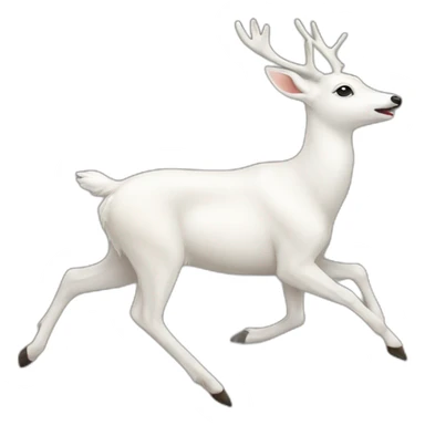 Run white deer sticker