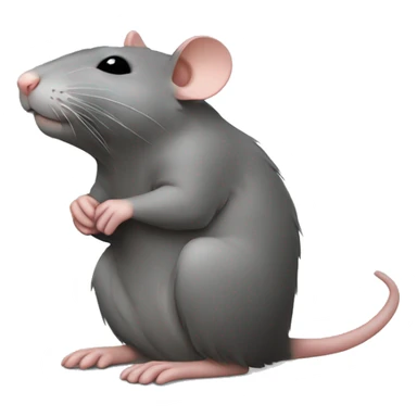 A rat praying side view sticker