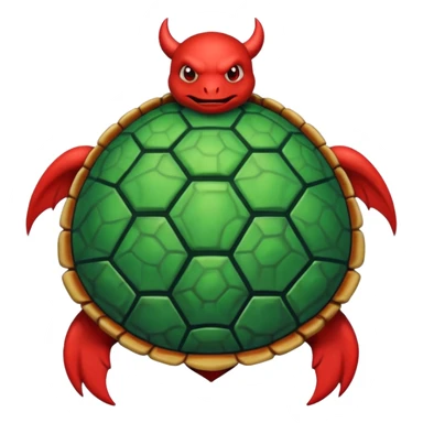 A devil in a turtle carapace sticker