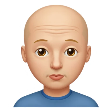 Bald man kissing his head  sticker