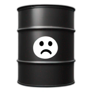 confused oil barrel sticker