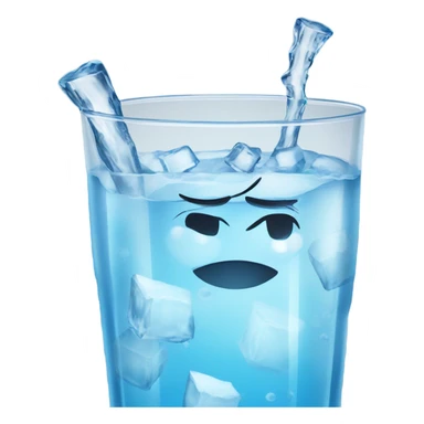 Glass of ice cold water  sticker