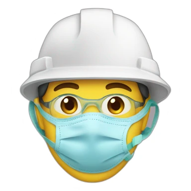 Face with n95 sticker