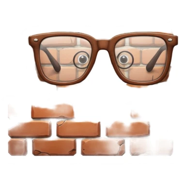 Brick wall with glasses sticker