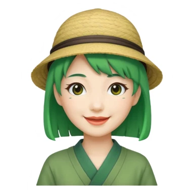japanese green haired toutist sticker