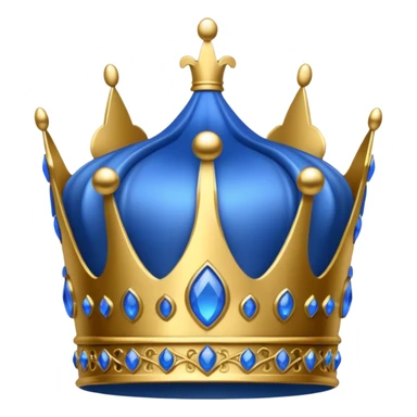 blue crown emoji sticker