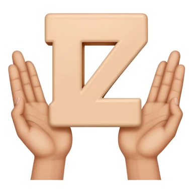 hands in the shape of the letter Z sticker
