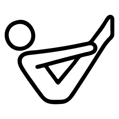 pilates pose, line art, simple, black outline sticker