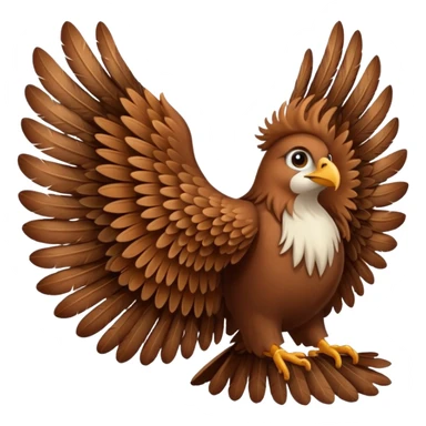 Brown colour long wings only not bird sticker