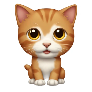 A red-haired Kitten with brown eyes sticker