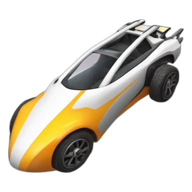 un pingouin qui conduit une voiture de rocket league sticker