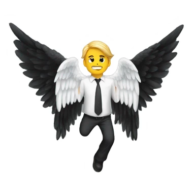 Falling Angel Lucifer Dark Wings  sticker