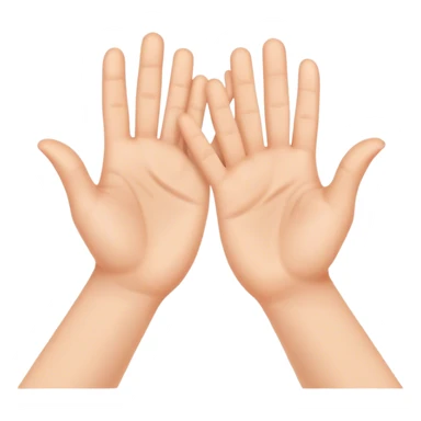 palms touching clap another's hand
 sticker