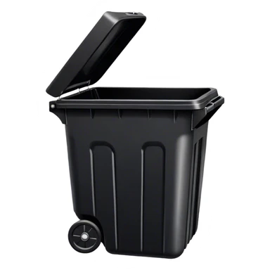 Commercial garbage bin, without recycle symbol sticker