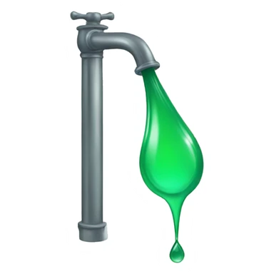 Green  Water Drip sticker