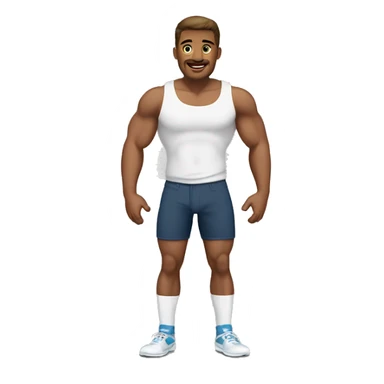 Men , body , body build, muscles , color white , socks long , version anme sticker