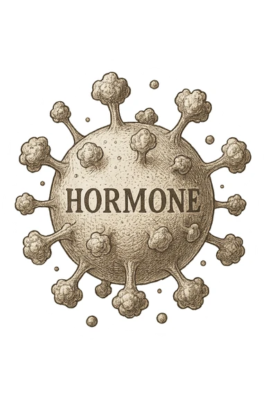 PARTICELLA DI ORMONE UMANO ANATOMICO FLUTTUA IN ARIA sticker